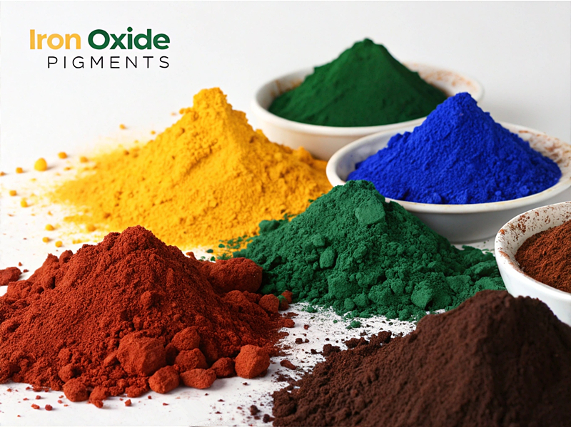 Iron oxide red/yellow/black/blue pigments