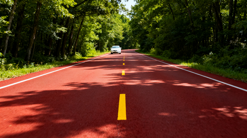 Red Asphalt Pavement