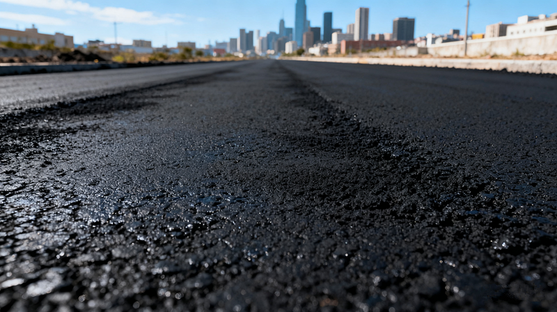Iron oxide black for asphalt pavement