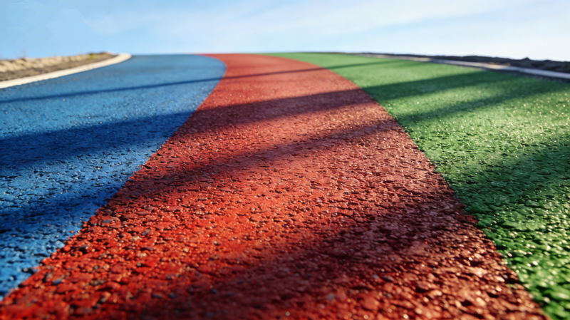 colored asphalt pavement